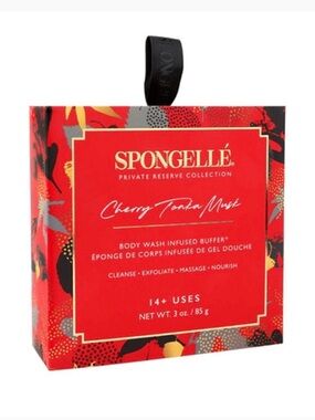 Spongellé Cherry Tonka Musk Infused Body Wash Buffer - Red